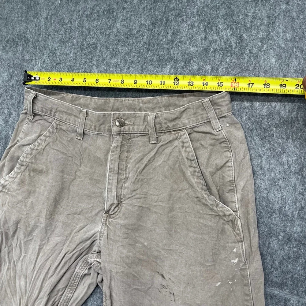 Carhartt Pants Mens 33x30 Canvas Work Pants Straight Leg Distressed Carpenter